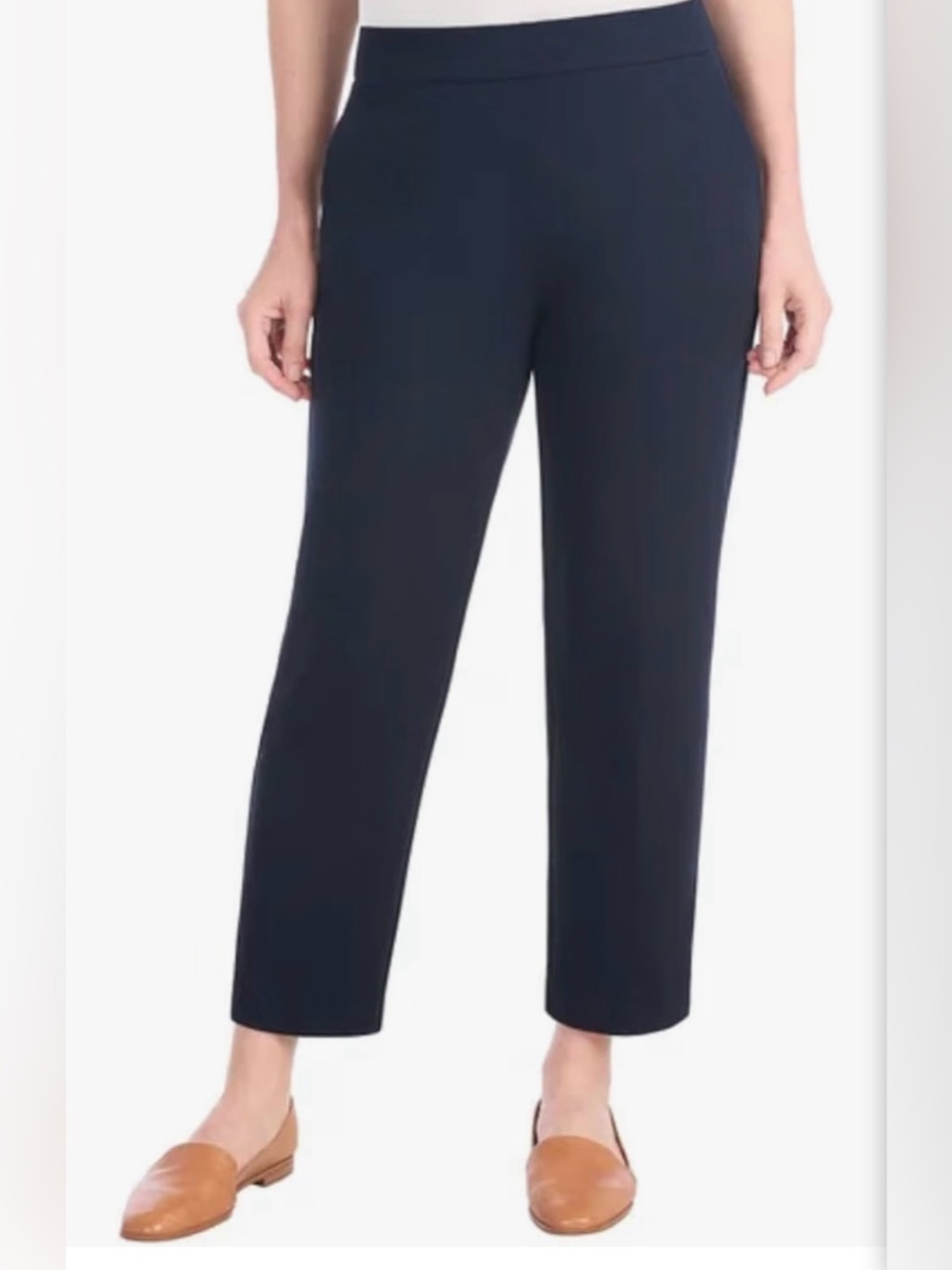 NWT Hilary Radley Classic Navy Crepe Pull On Pant size XL